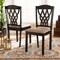 Baxton Studio Delilah Sand Upholstered and Dark Brown Wood 2-Piece Dining Chair Set 171-10953 - alternate 5